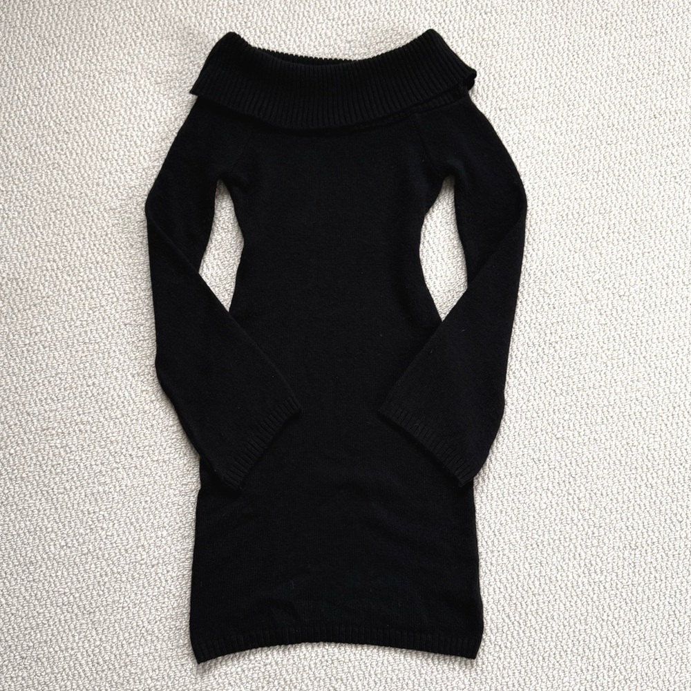 Na-Kd Knitted Fold Over Bell-Sleeve Mini Dress Size XXS - Picture 5 of 11